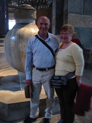 Urn carved from a single piece of marble, Hagia Sofia Museum, Istanbul