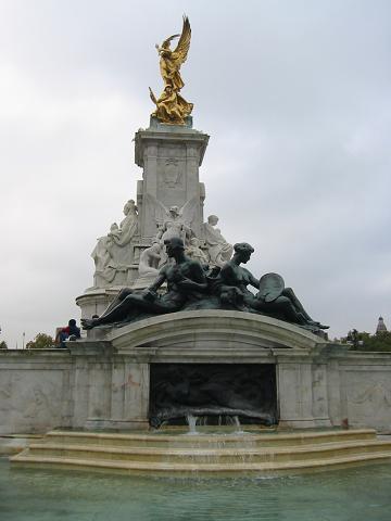 Queen Victoria Memorial with gilded statue of  Victory
