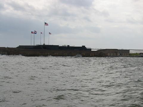 Fort Sumpter from boat