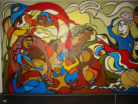 Detail from an Indian mural 