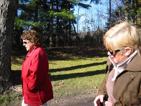 Aline and Margaret in the park
