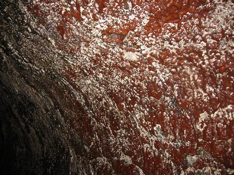 Wall of the volvanic pipe