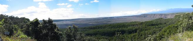 Kilauea caldera from Visitor Centre